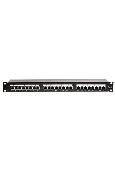 Emtex Panou patch 24 porturi RJ45 FTP cat5E montabil în rack 19 " 1U certific...