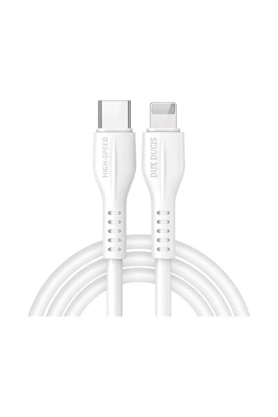 Dux Ducis Cablu tip C - iPhone Lightning 1m 3A 20W alb