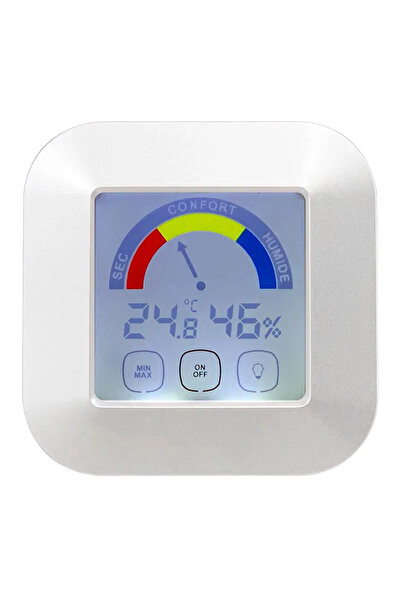 Omega Statie meteo cu afisaj LCD Digital temperatura umiditate 87×87×20 mm 2×...