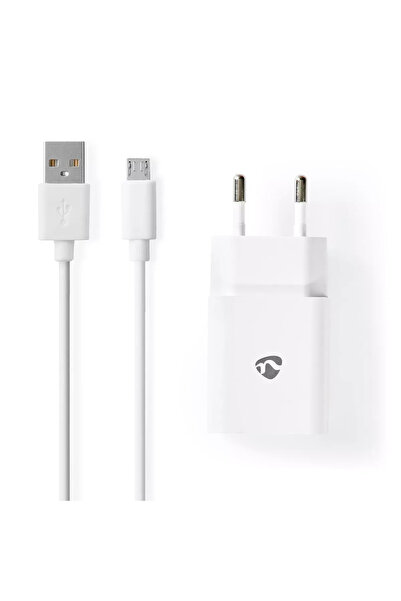 Nedis Alimentator USB iesire 2.1A cablu micro USB inclus alb