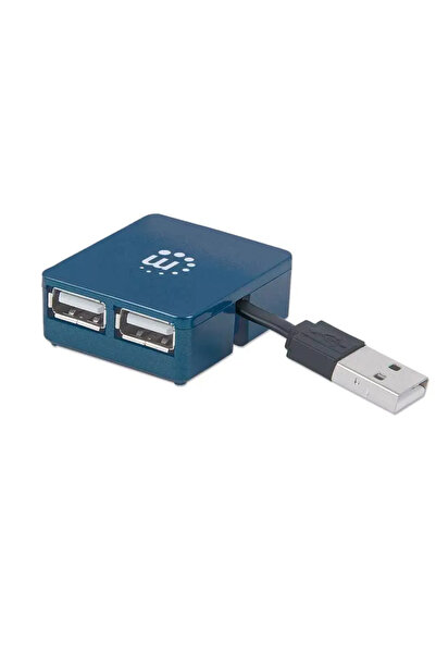 MANHATTAN HUB mini USB 2.0 cu 4 porturi albastru 160605