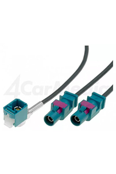 4CarMedia Cablu adaptor antena auto Fakra soclu mama - Fakra mufa tata x2 0.2...