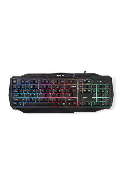 Nedis Tastatura Gaming cu fir USB 2.0 US International negru