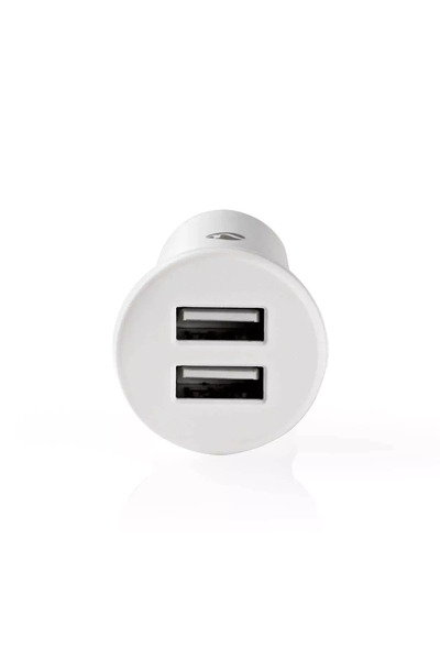 Nedis Incarcator auto bricheta cu 2 iesiri USB A 4.8A alb
