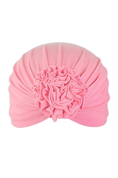 OEM Căciuliță Turban Roz pentru Bebeluși cu Floare 3D – Acoperă Urechile și C...