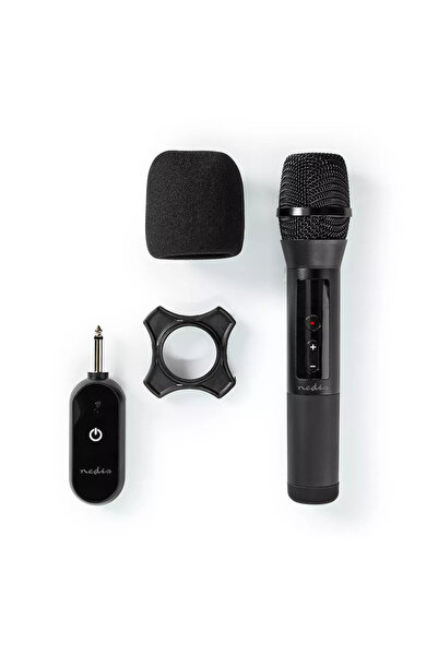 Nedis Microfon wireless 20 de canale 10 ore autonomie receptor negru