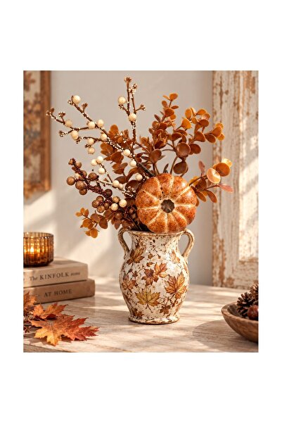 PRAVALIA CU SURPRIZE AMBER HARVEST Ramură decorativă de toamnă, Chihlimbar, 26 cm