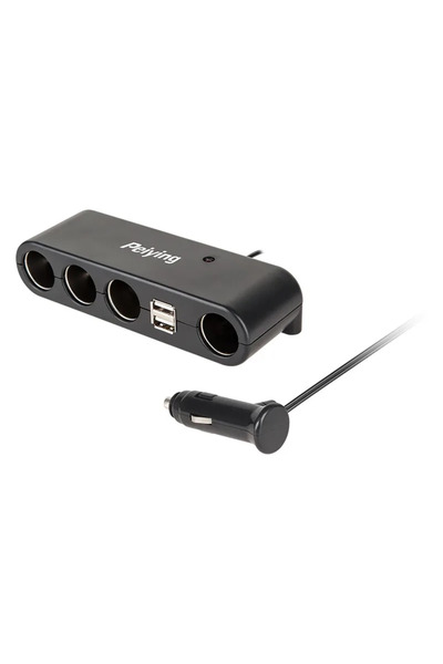Peiying Splitter 12V-24V bricheta auto x4 60W CU USB 2A si cablu PY-CHR0011
