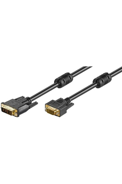 goobay Cablu DVI-I 12+5 la VGA 2m dublu ecranat ferita