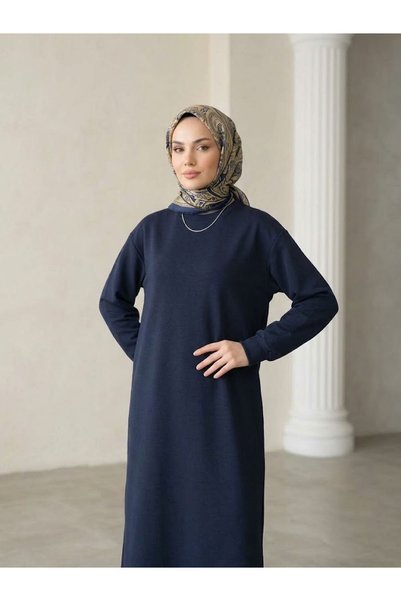 Generic Brand Cuff Detail Oysho Dress-Navy Blue
