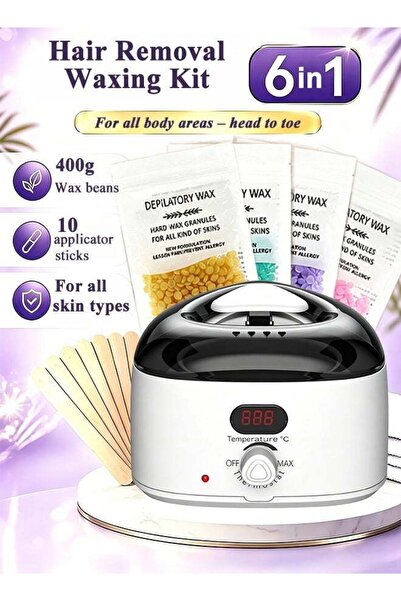 X SPRING Digital Hair Removal Waxing Kit, Wax Heater with Digital Display & A...