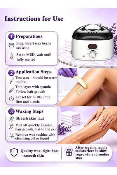 X SPRING طقم إزالة الشعر بالشمع الرقمي، جهاز تسخين الشمع مع شاشة رقمية وتحكم قابل للتعديل في درجة الحرارة
