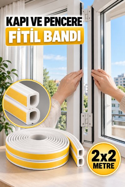 Alıç Kapı ve Pencere Fitil Bandı Beyaz 2X2 Mt – Isı ve Soğuk Yalıtım Bandı, K...