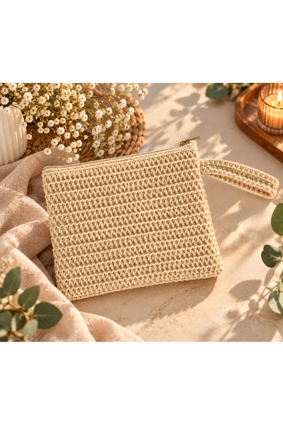 4nio Jute Makeup/Hand Bag