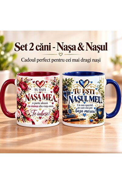 hiperborea Set 2 Căni Nașa & Nașul, „Tu Ești Nașa Mea / Tu Ești Nașul Meu”