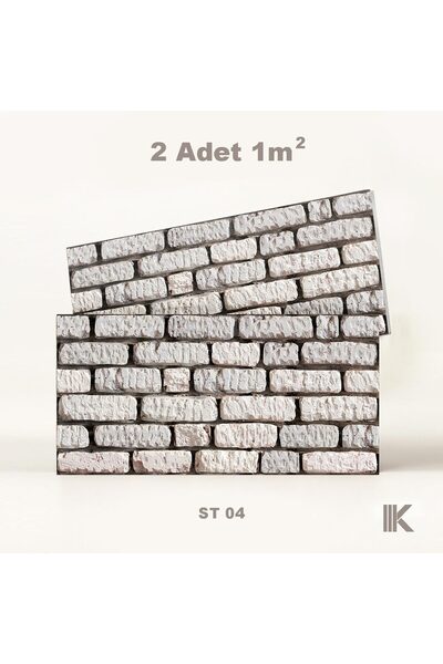 Kumlu Strafor Duvar Paneli 6 Sıra Taş Desenli 100 × 50 × 2 cm – 12 Adet / 6 m²