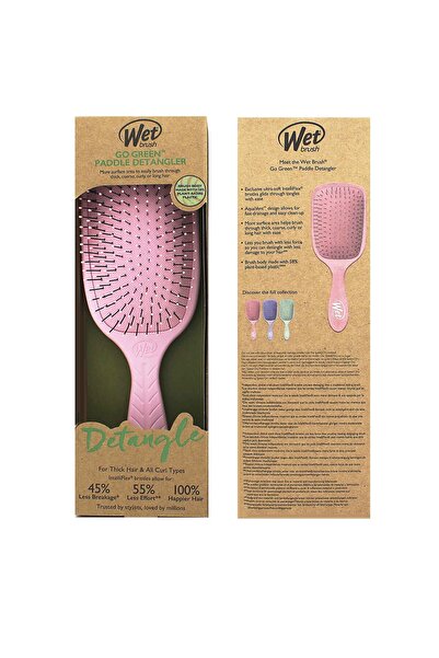 Wet Brush Go Green Paddle Detangler βούρτσα ξεμπερδέματος μαλλιών Ροζ
