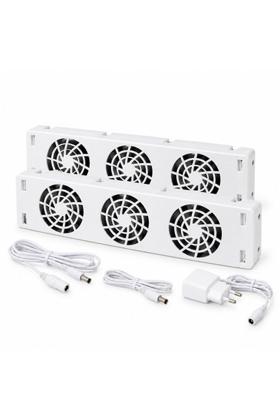 s-Eye Set 2 ventilatoare pentru calorifer 5 W, montaj magnetic, distributie uniforma a caldurii