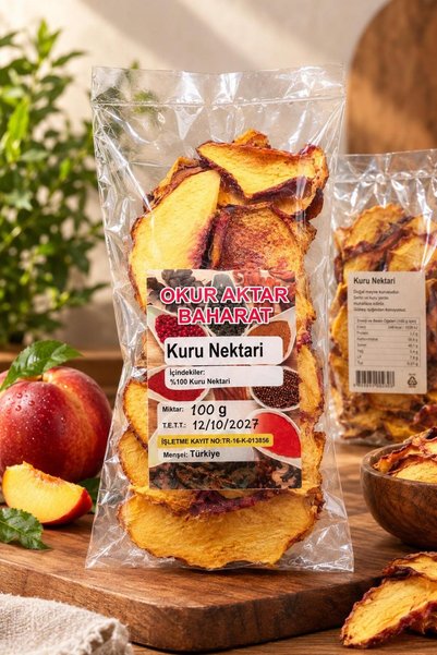 Genel Markalar Okur Aktar Gıda Katkısız Şekersiz Kurutulmuş Nektari 100g
