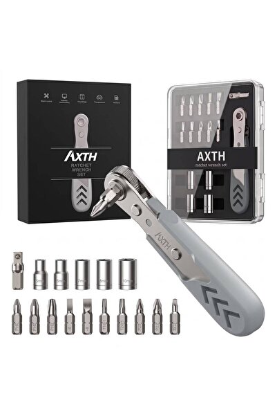 AXTH Set of Magnetic Precision Screwdrivers 17 in 1, 16 Steel Bits, 90 Degree...