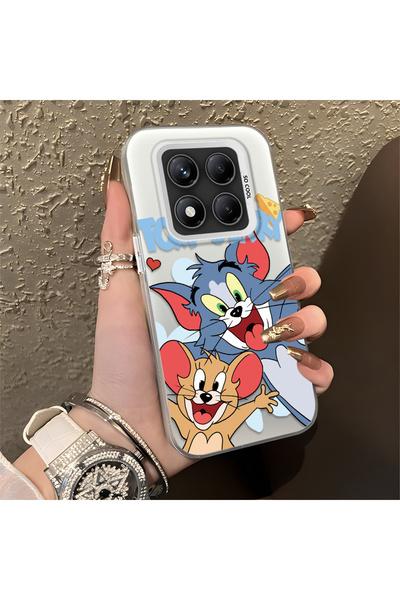 CHICASELUX Cute Cartoon Cat and Mouse Case for Redmi Note 14 Pro 4G/5G Compat...