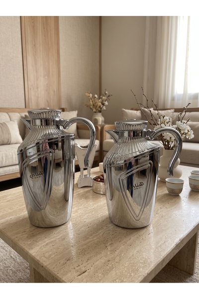 Generic Brand Sefi Silver Luxury Tea and Coffee Cooler Set 700 ml and 1 L