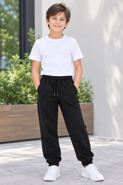 ADM Unisex 1. Quality Compact Combed Cotton Boys' Bottom Sweatpants