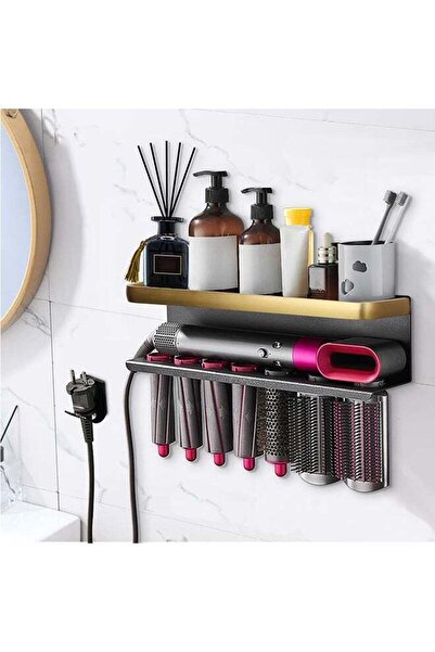 Arabest Wall Mount Holder for Hair Styler and Curling Iron,7-Hole Steel Stora...