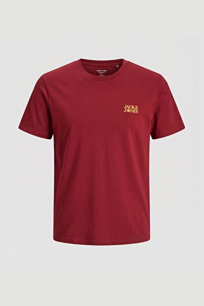 Jack & Jones Ανδρικό μπλουζάκι με στάμπα στο στήθος, χαλαρή εφαρμογή και κοντ...