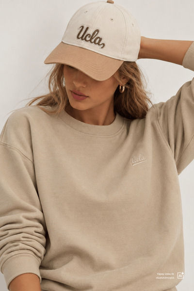 UCLA Καπέλο μπέιζμπολ RUNE μπεζ με κέντημα, unisex