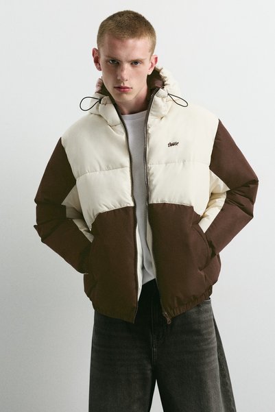 Pull & Bear Panelli şişme mont