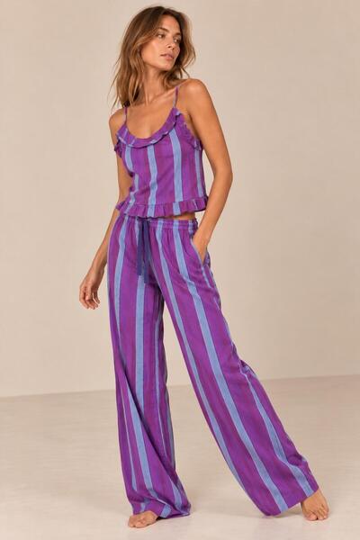 ALEXANDERGARDI Striped Ruffle Detailed Set