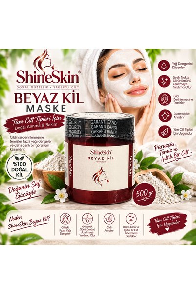Genel Markalar Beyaz Kil Maskesi 500 g | Tüm Cilt Tipleri İçin | Siyah Nokta ...