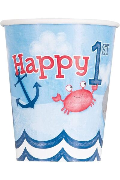 Unique Party Nautical Boy 1st Birthday Cups