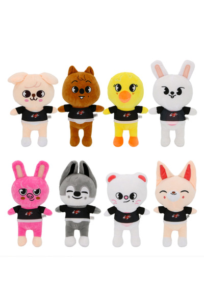 Siotay Set de 8 figurine de pluș SKZOO, jucărie moale pentru fani.