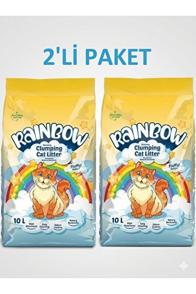 Rainbow KEDİ KUMU TOPAKLAŞAN 10 LT 2 ADET