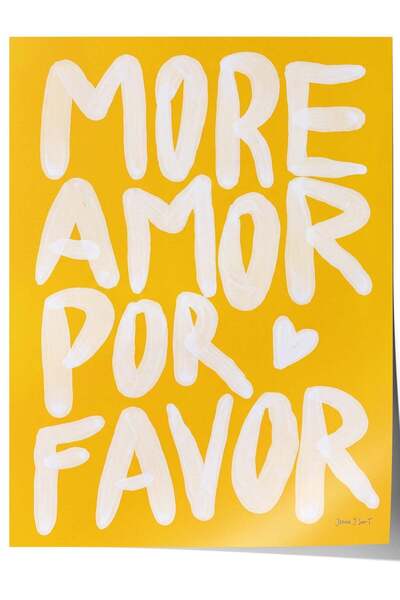 Postifull MORE AMOR POR FAVOR Çerçevesiz Poster NO:160201