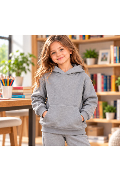luci sports Girls' Hooded Oversized Sweatshirt with Kangaroo Pocket