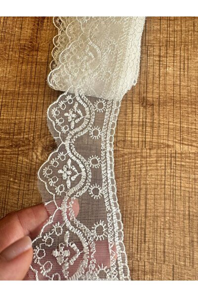Gönülden Tasarım 100x6 Cm Panglică din tul din dantelă Accesoriu pentru cusut