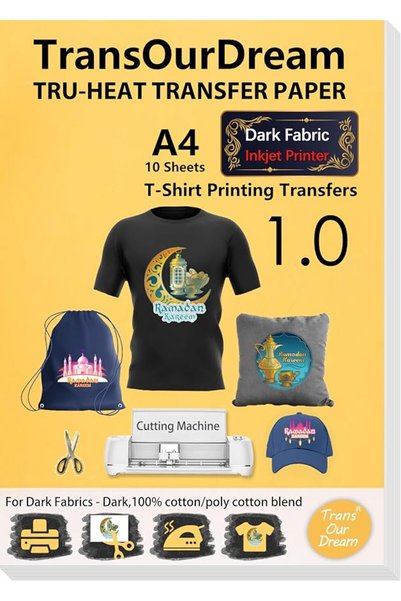 TransOurDream Heat Transfer Paper for Shirts(10 Sheets, A4) Iron-on Transfers...