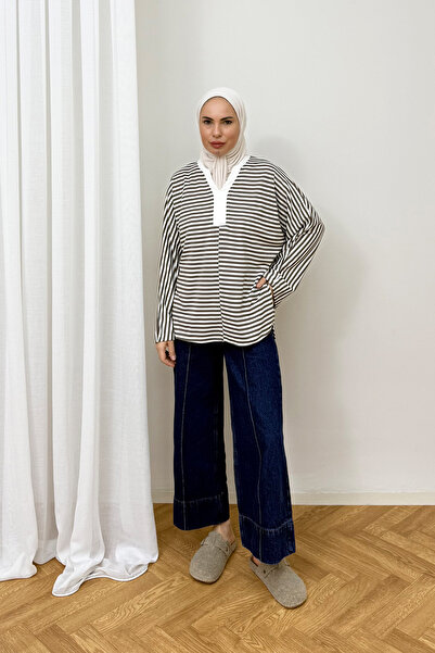 Melike Tatar Striped Two-Thread Tunic 79-7039