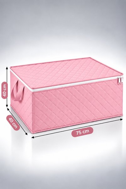 Decopat 75x40x40 cm Kapitone Saklama Kutusu – Fermuarlı Büyük Boy Hurç, Yorga...