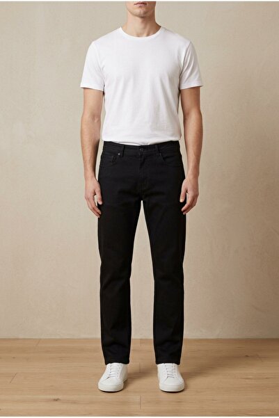 OEM Pantaloni denim barbati regular fit simpli cu croiala dreapta pentru purt...
