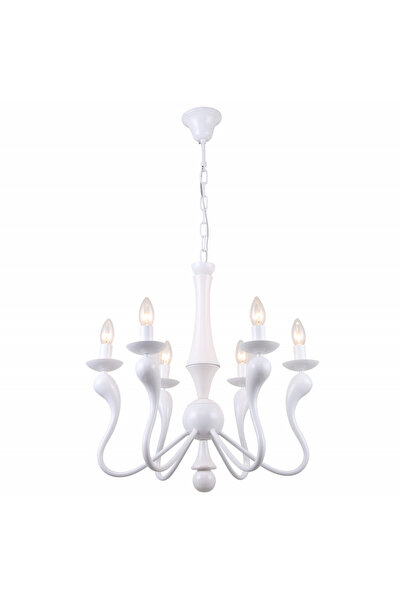 Klausen Candelabru Impress KL106007, 6xE14, alb, IP20,