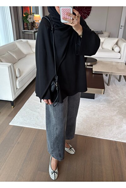 SOİ %100 Pamuk Barrel Jean Siyah