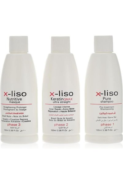 X-Liso مجموعة كيراتين كيو ماكس 3 × 100 مل
