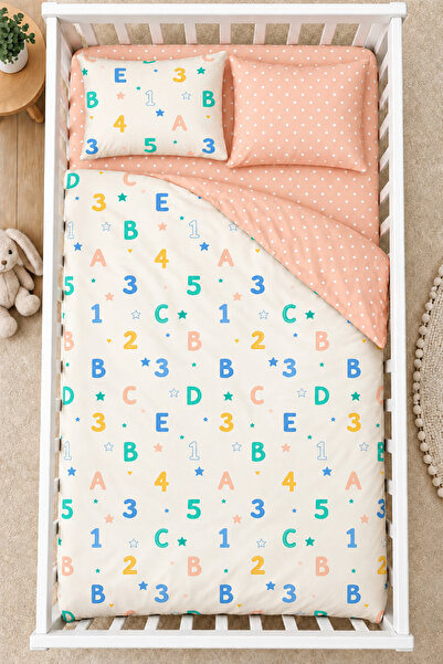 NazeninHome Abc 100% Cotton Ranforce Baby Duvet Cover Set