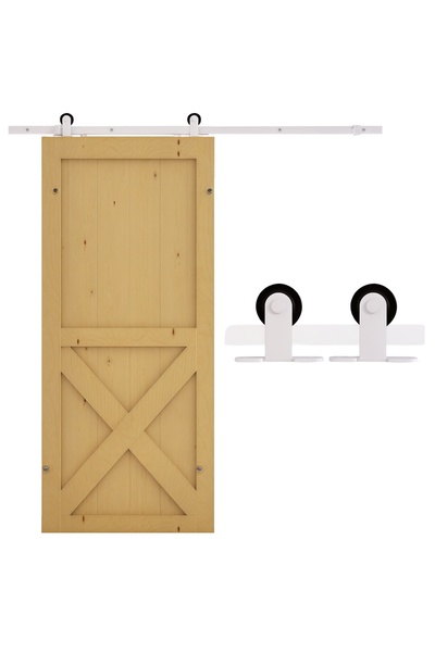 Generic Brand Kit șină ușă glisantă, role silențioase, economisește spațiu, o...