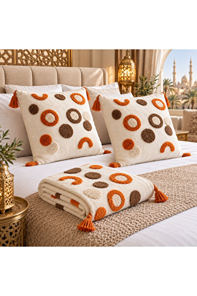 ShinyFlower Luxury Tufted Bed Runner & Cushion 3-Piece Set | Raised Tufted Ta...