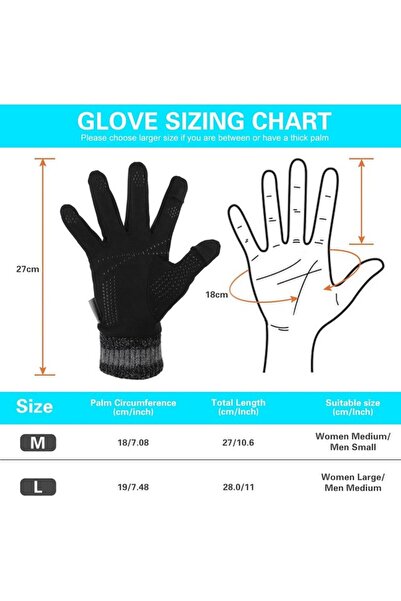 Homealexa Manusi negre tricot unisex, one size,